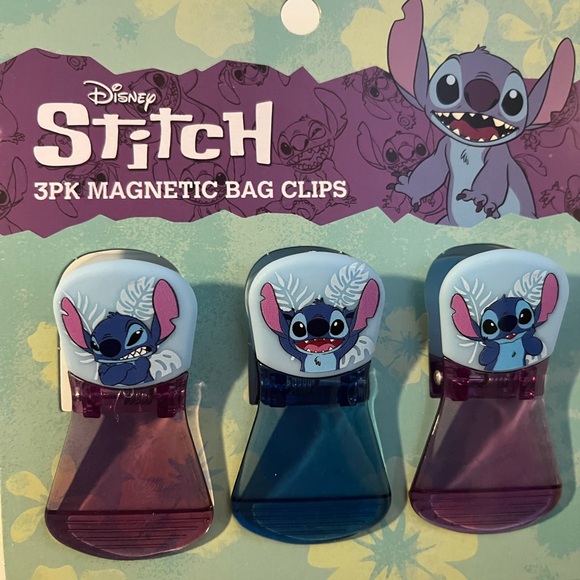 4 Disney Stitch 3 Pack Magnetic Bag Clips - Picture 3 of 5